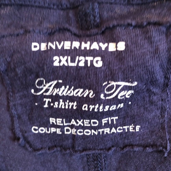 Denver Hayes purple Relaxed Short Sleeve T-Shirt 2x relaxed fit- Artisan Tee - Picture 2 of 4